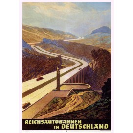 Plakat „Reichsautobahnen in Deutschland"