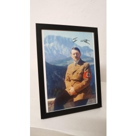 Postkarte Führerportrait mit Unterschrift - eingerahmt (DIN A 5)