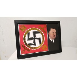 Postkarte Führerstandarte - eingerahmt (DIN A 5)